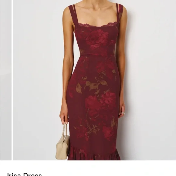 Reformation Burgundy Irisa dress - NWT - Picture 3 of 4